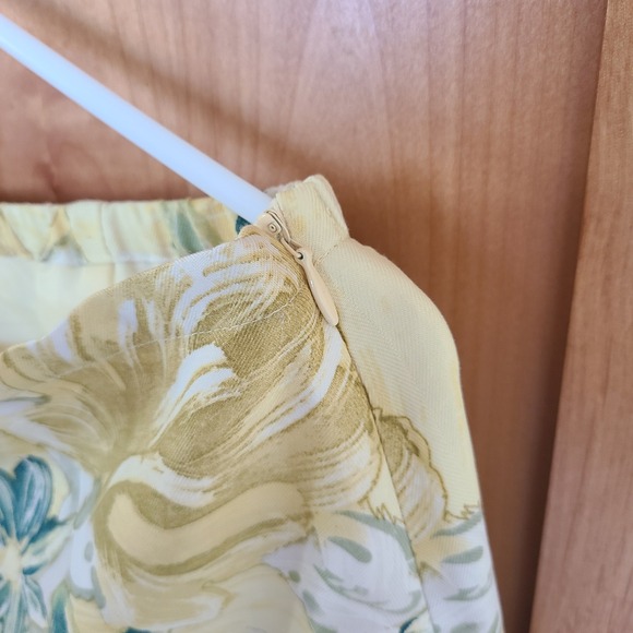 Y2K 90s Retro Coquette Coconut Girl Size Small 100% Silk Floral ‎ Skirt - Picture 6 of 12